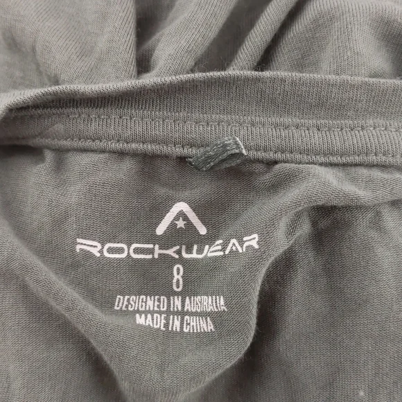 Rockwear Women's Top Size 8 Green Sleeveless Racerback Tie Waist Activewear - Picture 10 of 12